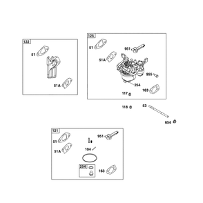 Engine >> Carburetor Diagram and Parts List for 021024-00  Briggs and Stratton Pressure Washer